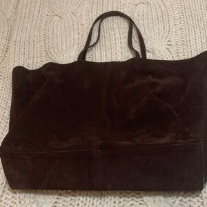 Zara Brown Suede Tote Bag. Never used